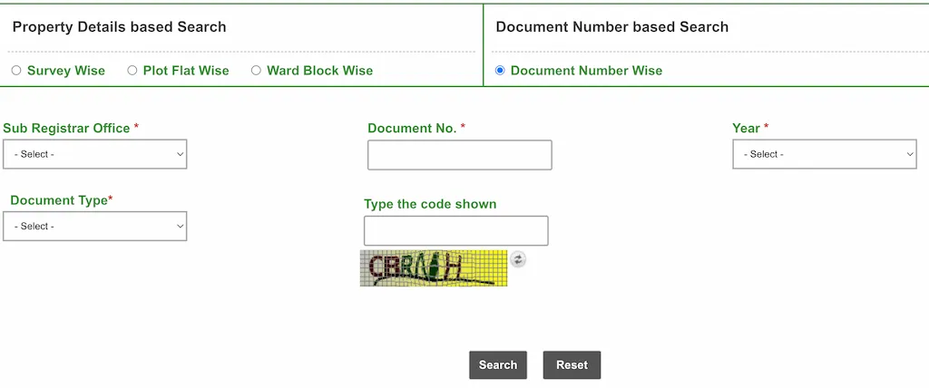 Encumbrance Certificate View